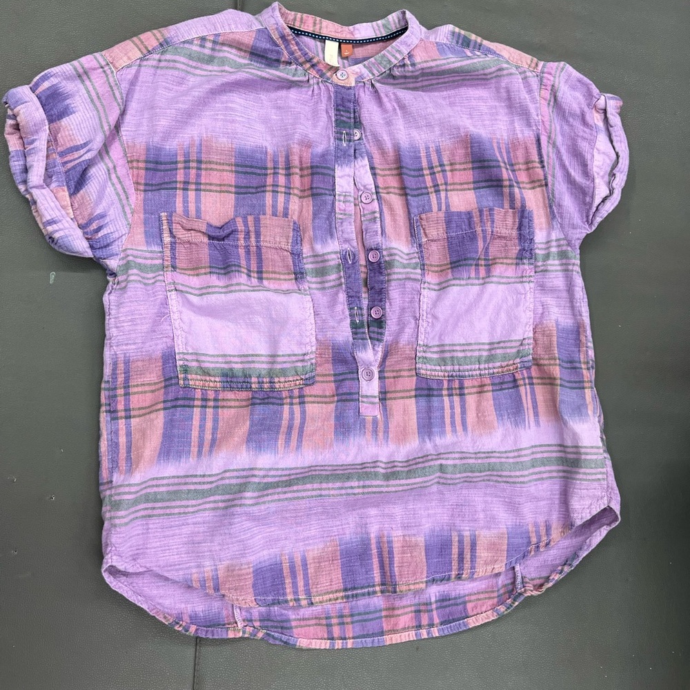 Pilcro Lavender Plaid Shirt